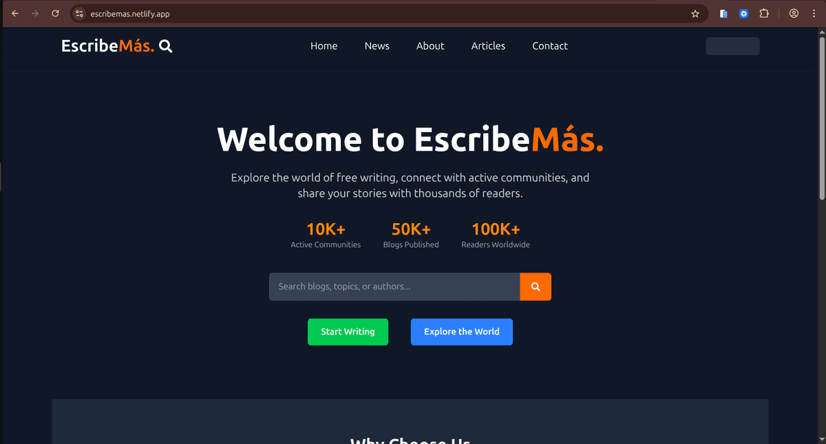 EscribeMás screenshot