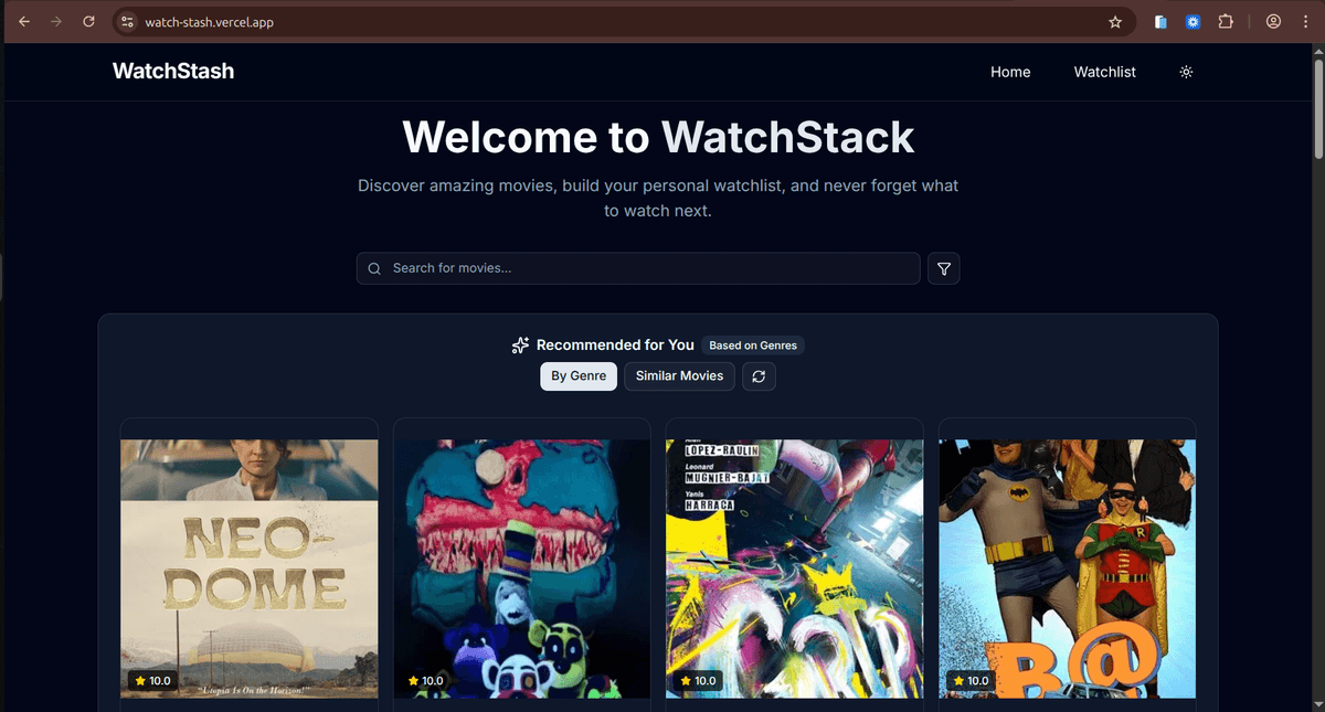 WatchStash screenshot